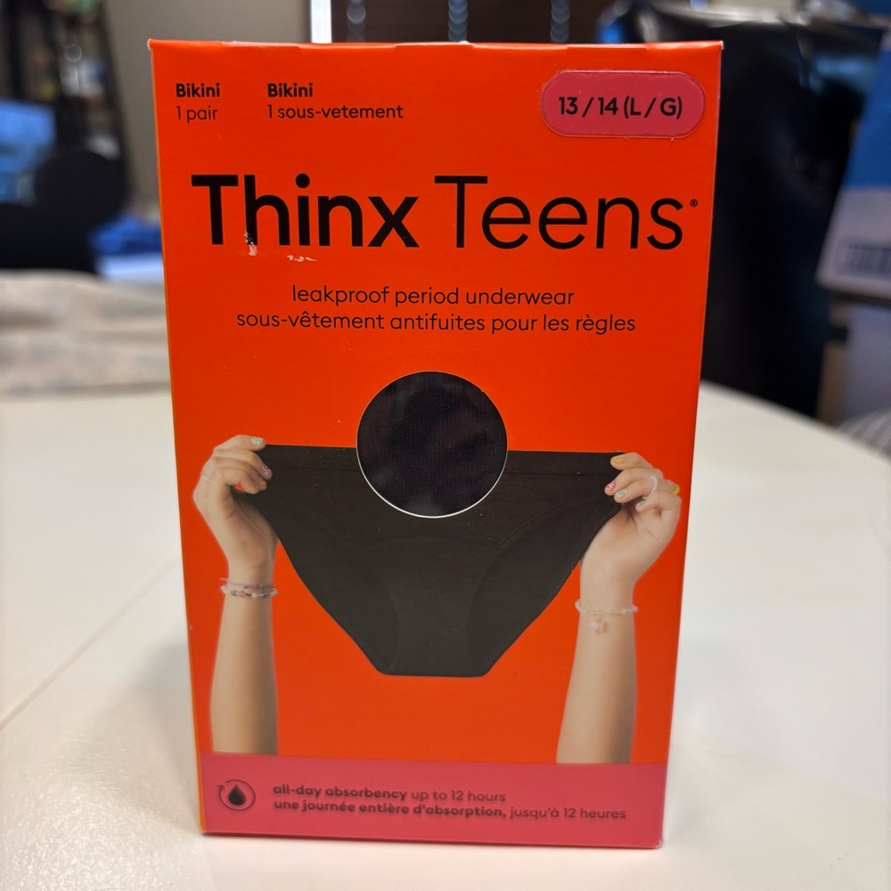 NIB Thinx Teens Bikini Leakproof Period Underwear - Large 13/14